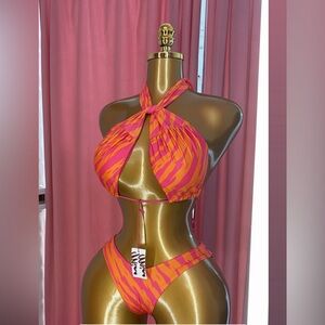 Miaou Vibrant Pink and Orange Bikini
